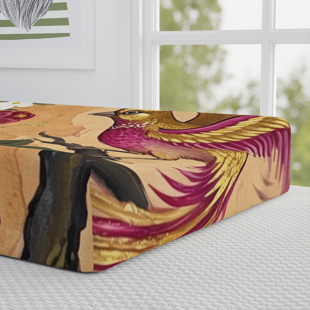 फीनिक्स और पेओनी Baby Changing Pad Cover