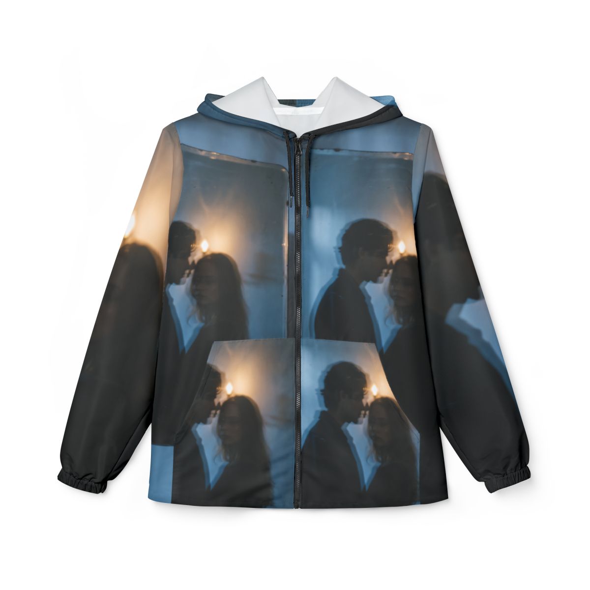 Men's Midnight Shadow Windbreaker - Aesthetic Outerwear |...