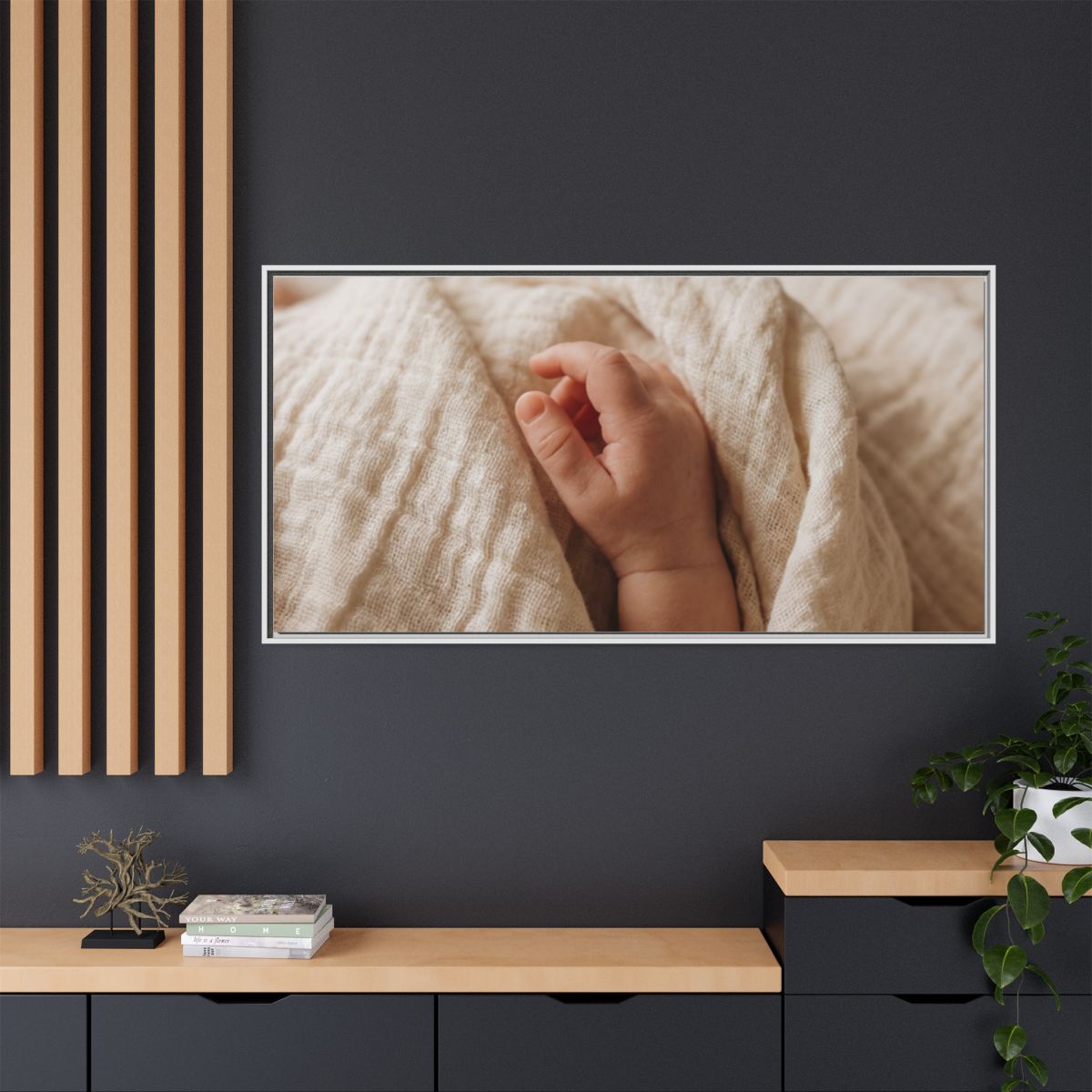 Framed Canvas - Soft Nursery Photography