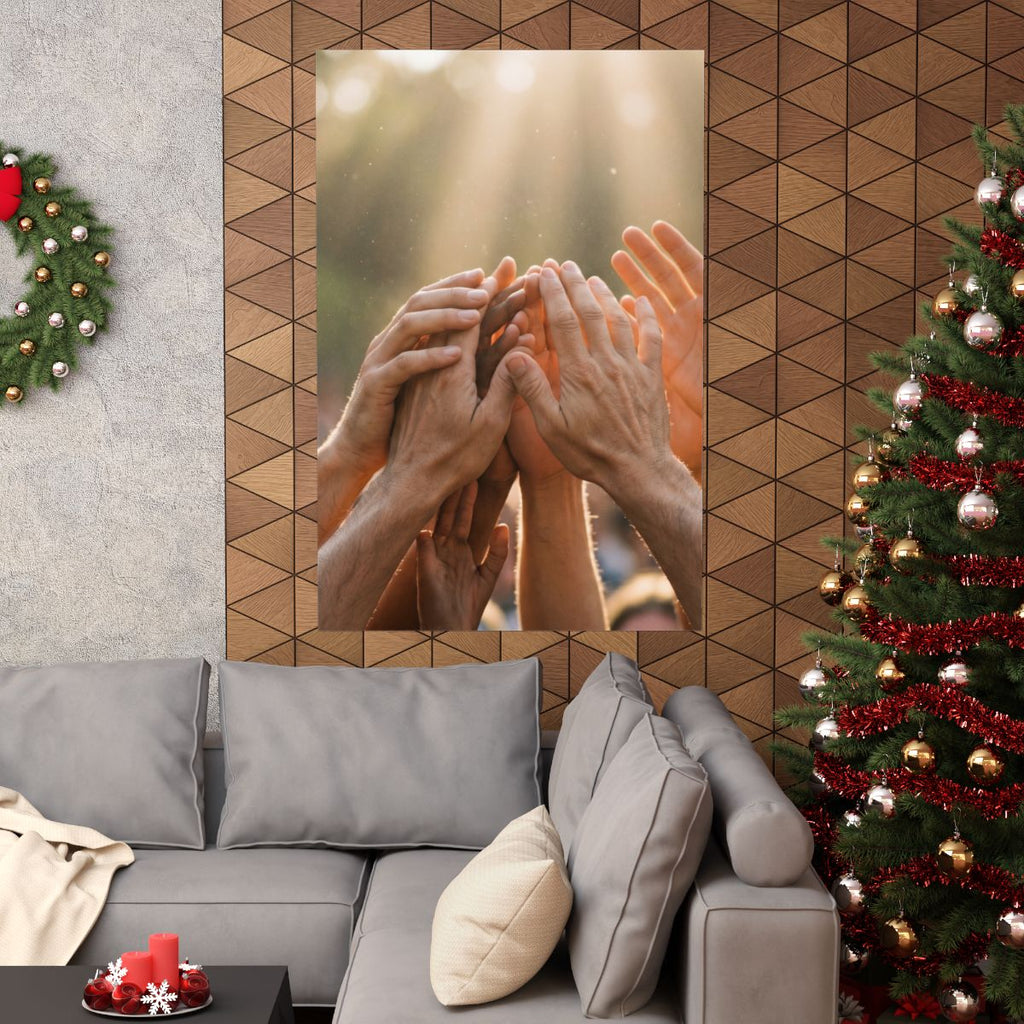 Matte Vertical Posters - Golden Rays of Unity Wall Art (8×10...