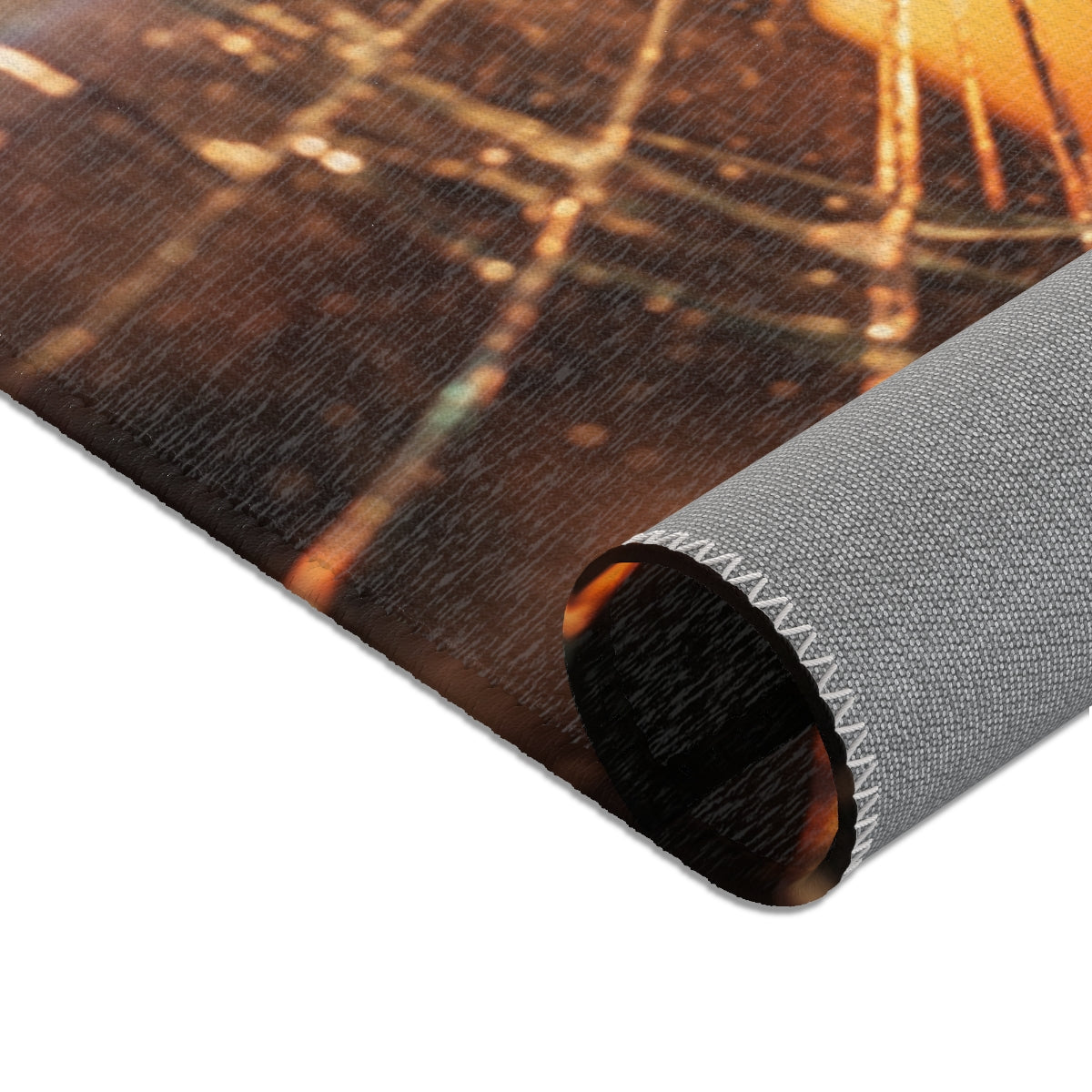 Area Rug - Fractured Glow Cozy Amber | Echovira Gallery