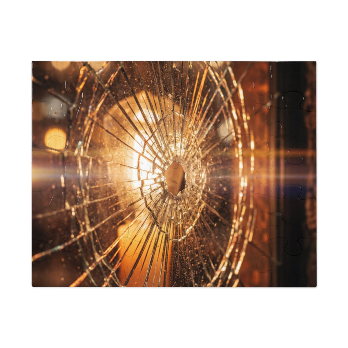 Jigsaw Puzzle with Tin - Fractured Light Glass Art... |...