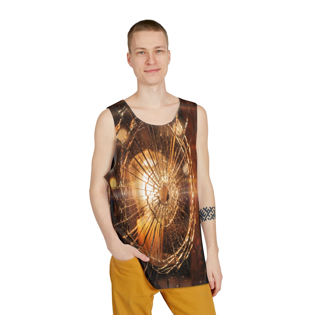 Men's Tank Top - Shattered Cinematic Edge