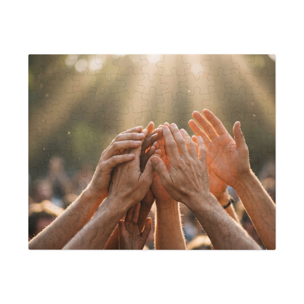 Jigsaw Puzzle with Tin - Golden Rays of Unity Wall Art (30...