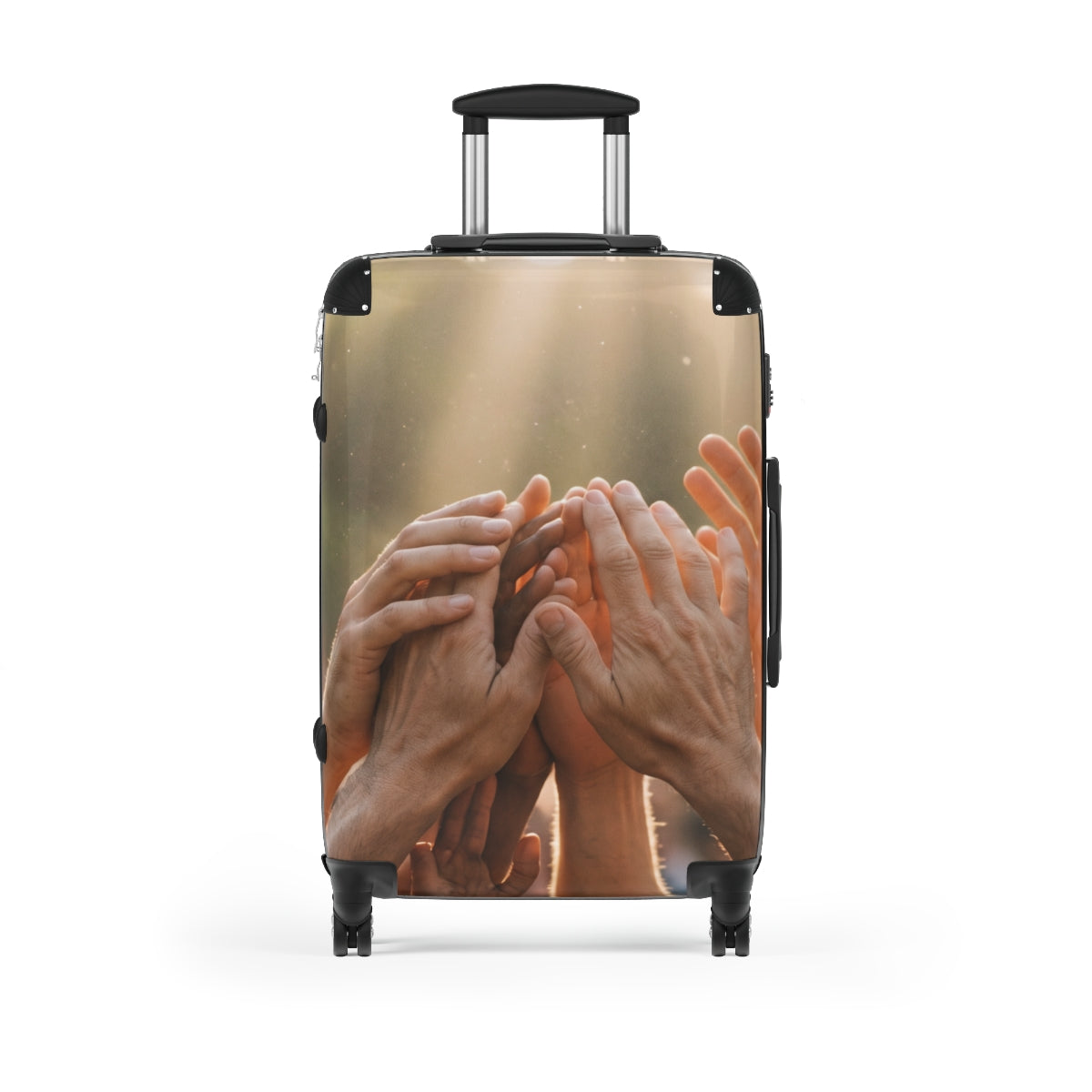 Suitcase - Golden Rays of Unity Wall Art | Echovira Gallery