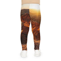 Kids Leggings with Desert Stone Sunset Art