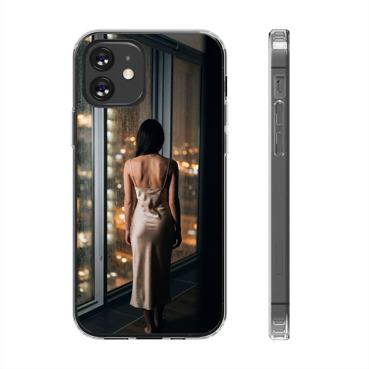 Clear Impact-Resistant Cases - Clear Phone Case - Rainy Mood...
