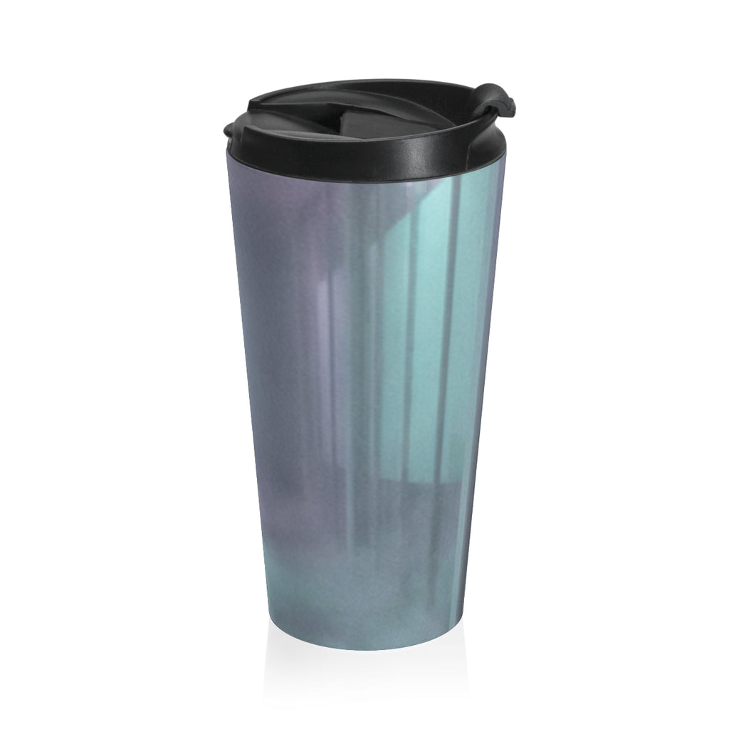 Stainless Steel Travel Mug - Liminal Corridor Fog Art Print...