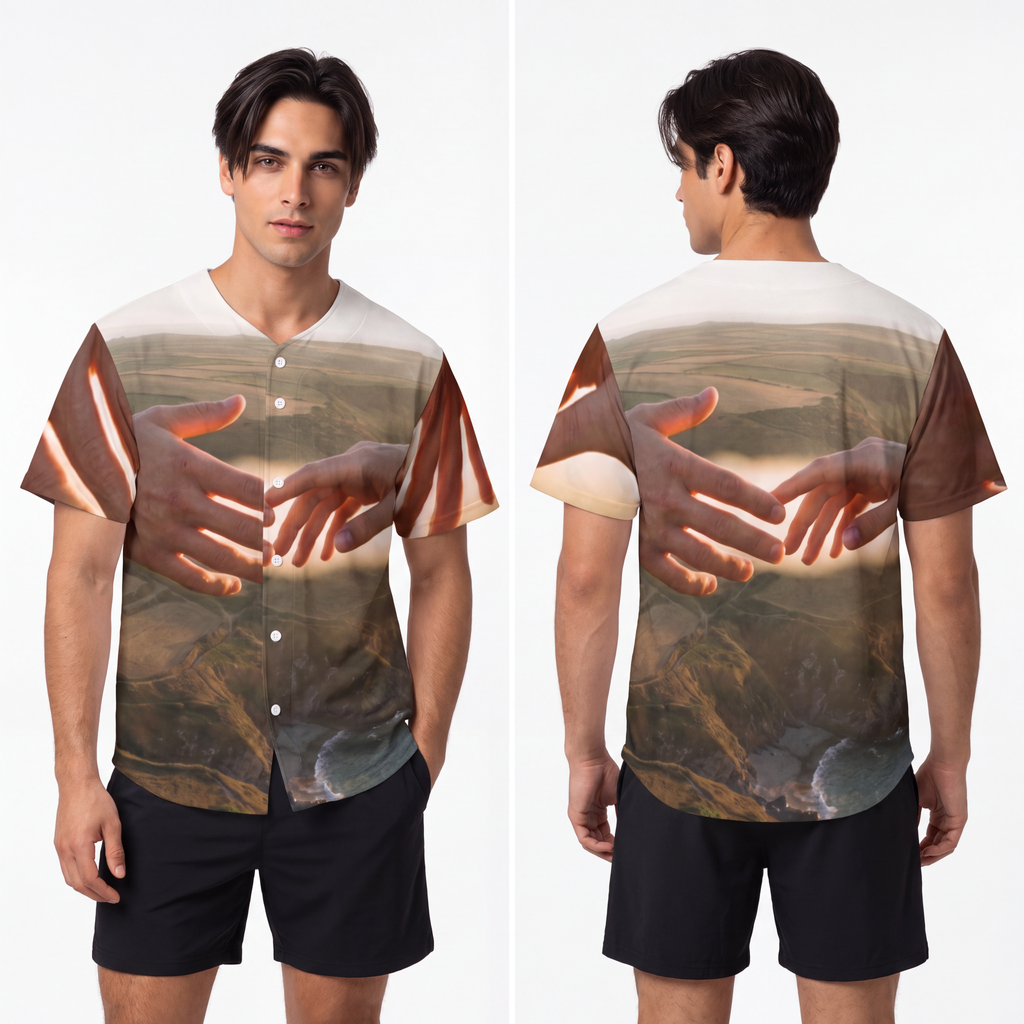 Men's Baseball Jersey - The Infinite Touch | Ethereal... |...