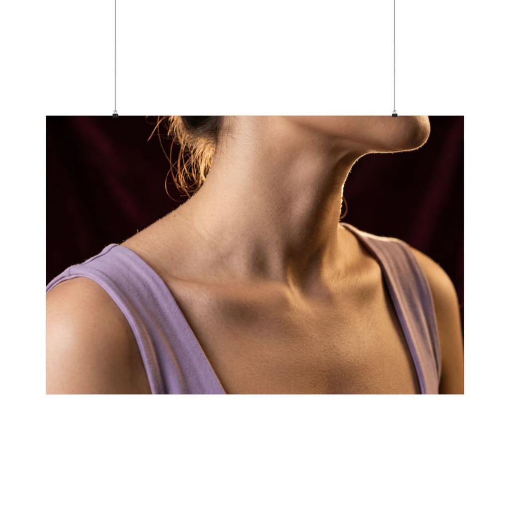 Matte Horizontal Posters - Golden Contour Minimalist... |...