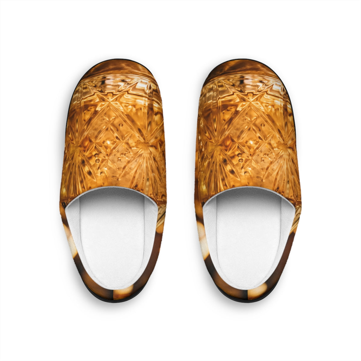Women's Indoor Slippers - Moody Speakeasy Whiskey Glow Art |...