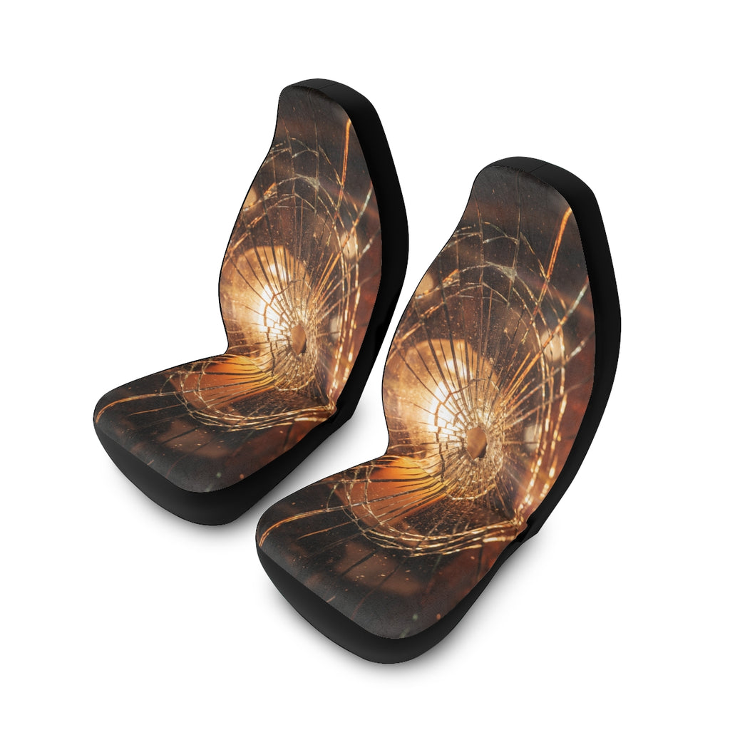 Polyester Car Seat Covers - Fractured Light Shattered Glass...