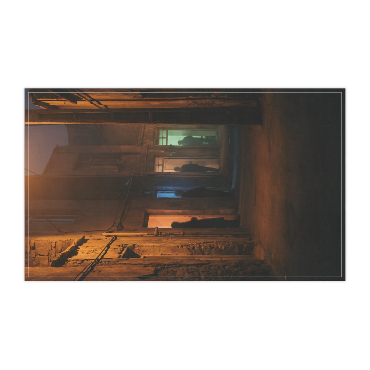 Tea Towels - Shadowed Alleyway Mystery Art Print | Echovira...