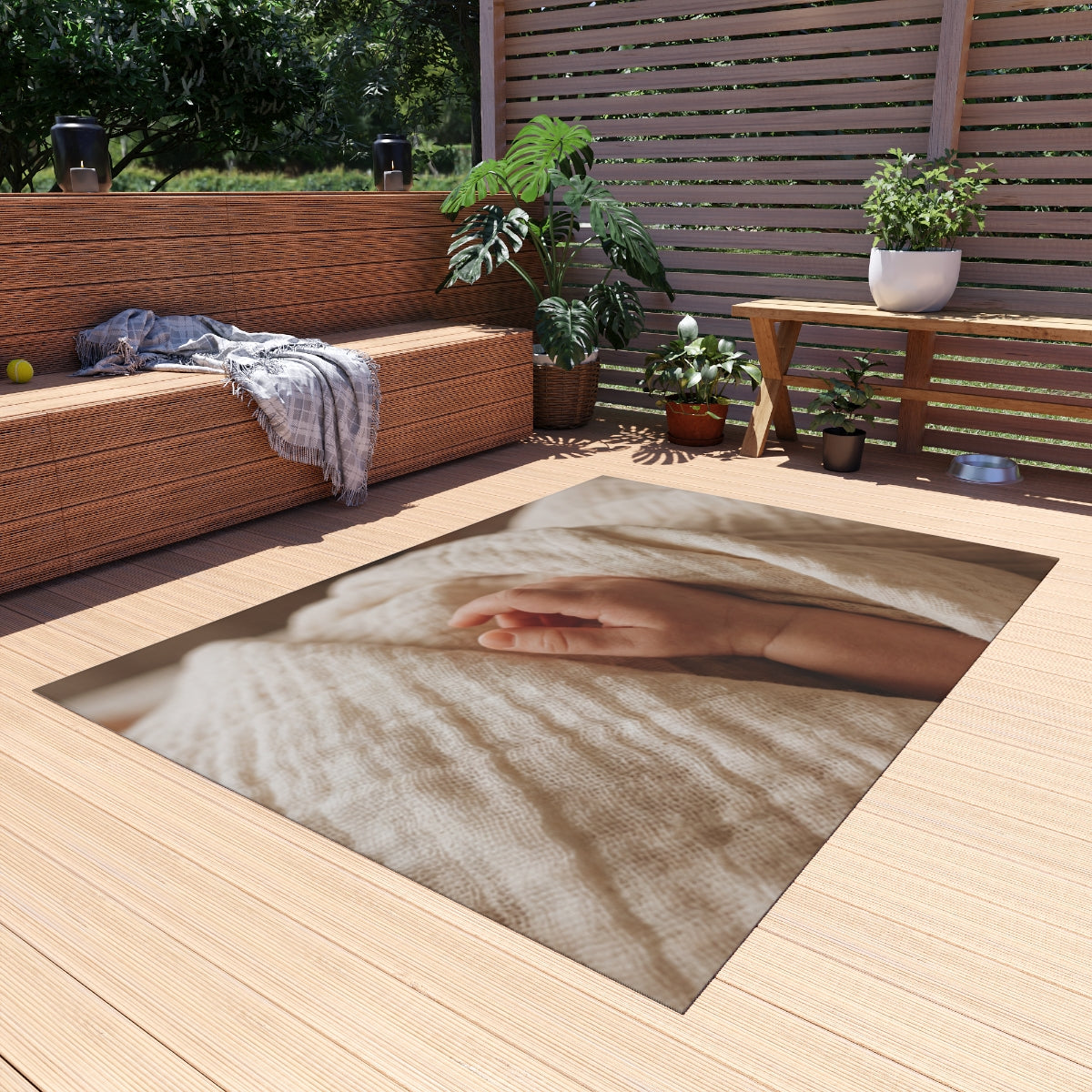 Outdoor Rug - Cozy Patio Linen | Echovira Gallery