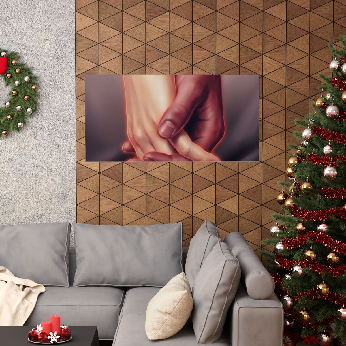 Matte Horizontal Posters - Ethereal Connection Holding Hands...