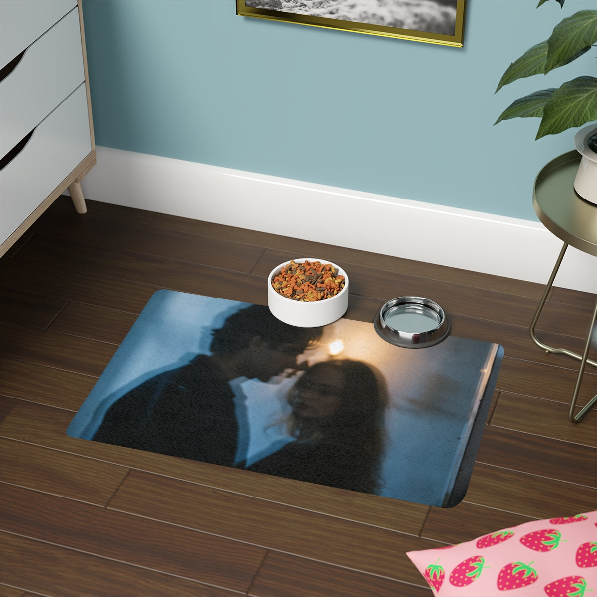 Midnight Reflections Bowl Mat - Cozy Pet Food Mat | Echovira...