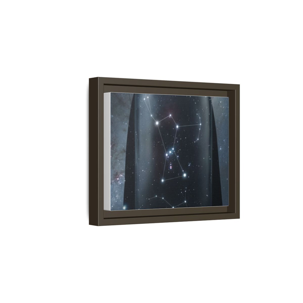 Framed Matte Canvas - Cosmic Sentinel — Espresso / 1.25" (10×8, 12×9, 14×11, 16×12, 20×10, 18×12, 20×16, 24×16, 24×18, 36×12, 24×20, 32×16, 30×20, 30×24, 32×24, 48×16, 36×24, 48×24, 40×30, 60×20, 48×32, 60×30 & 60×40)