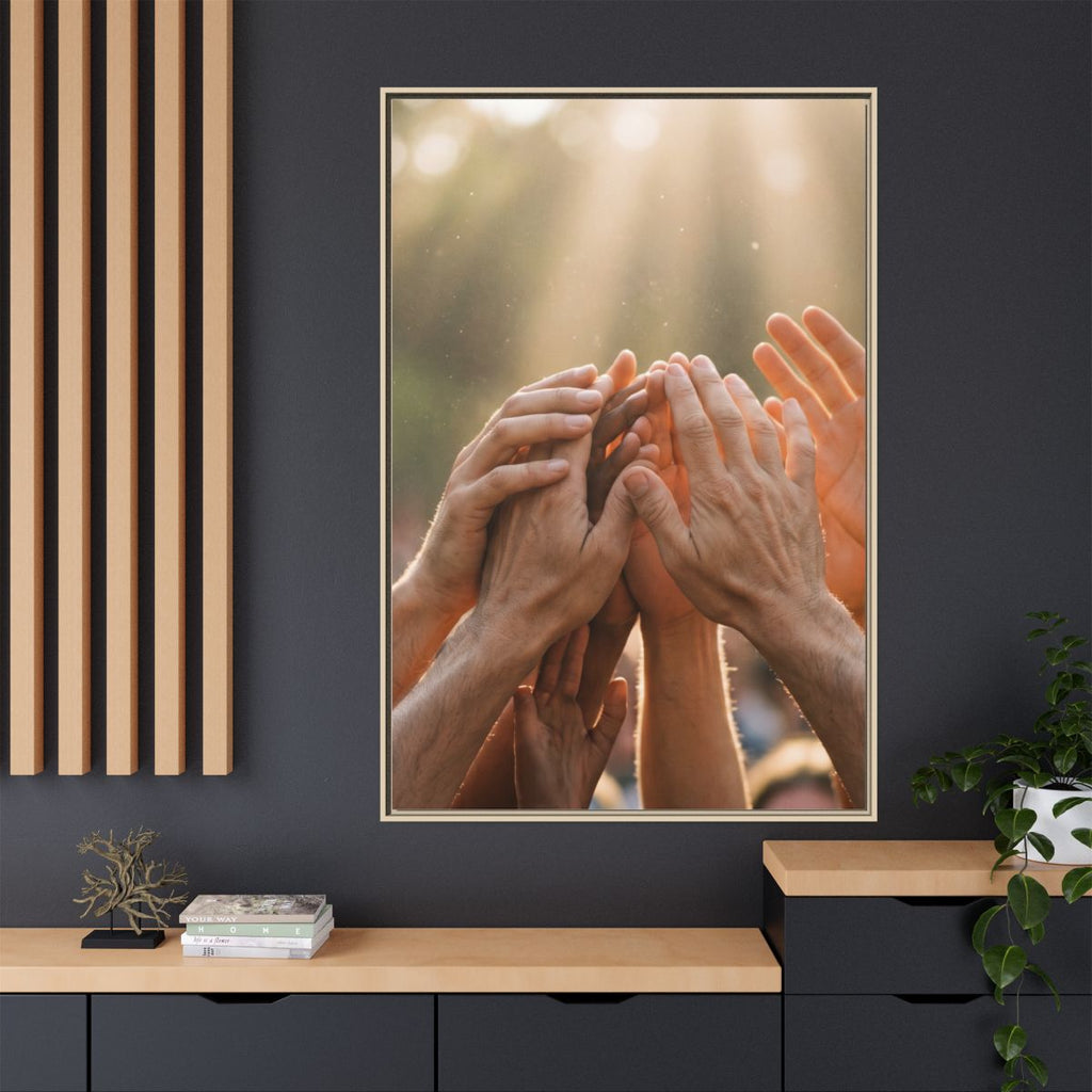 Matte Canvas, Framed - Golden Rays of Unity Wall Art (8×10...