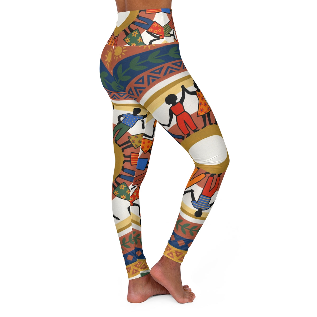 High Waisted Yoga Leggings - Unity Mandala Art | Echovira...