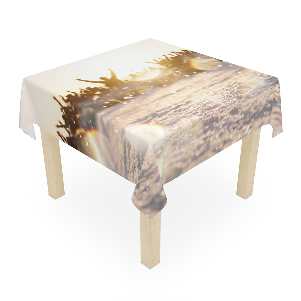 Golden Hour Crowd Celebration Tablecloth