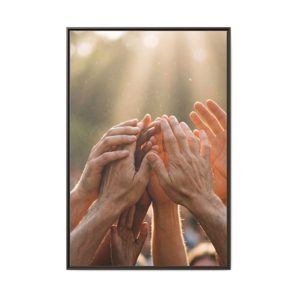 Matte Canvas, Framed - Golden Rays of Unity Wall Art (8×10...