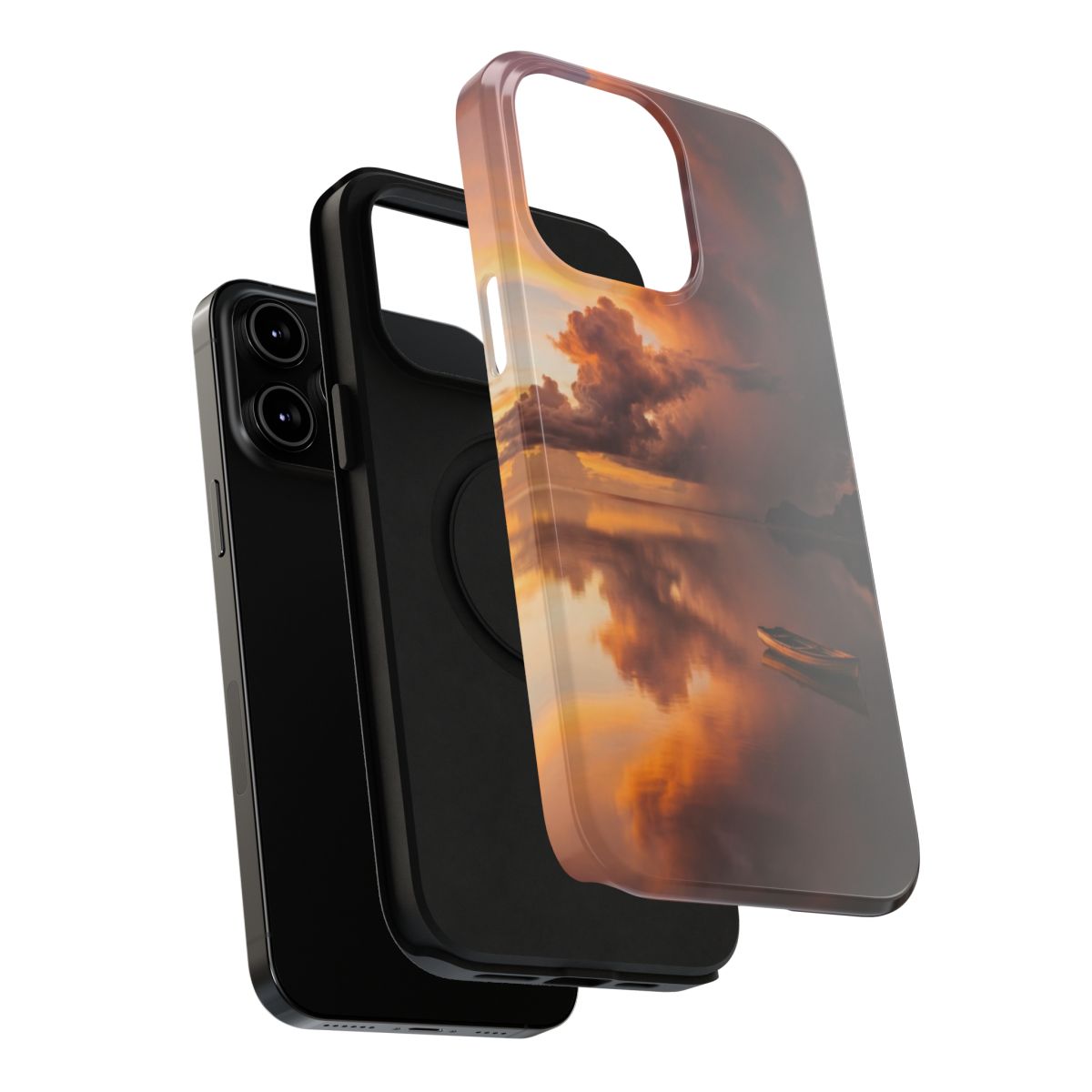 Impact-Resistant Apple iPhone Cases - Serene Tempest Sunset Lake | iPhone 17 Pro Max, 17 Pro, 17 Air & More