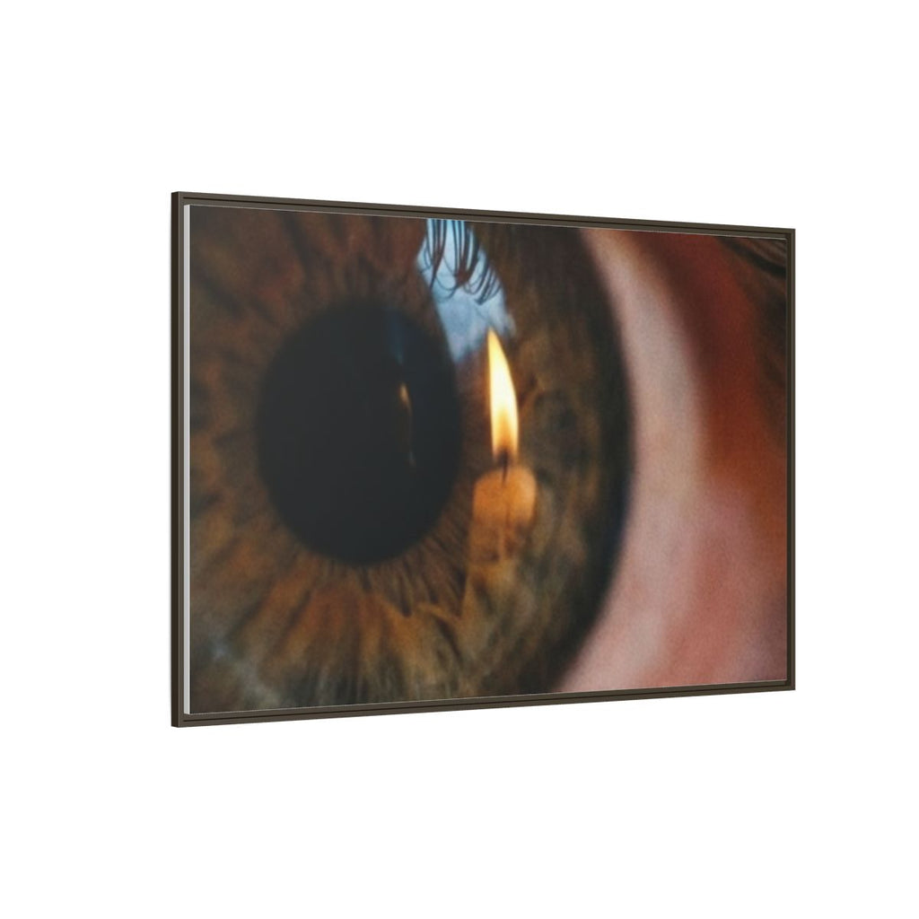 Matte Canvas, Framed - Amber Iris Reflection Fine Art Print — Espresso / 1.25" (10×8, 12×9, 14×11, 16×12, 20×10, 18×12, 20×16, 24×16, 24×18, 36×12, 24×20, 32×16, 30×20, 30×24, 32×24, 48×16, 36×24, 48×24, 40×30, 60×20, 48×32, 60×30 & 60×40)