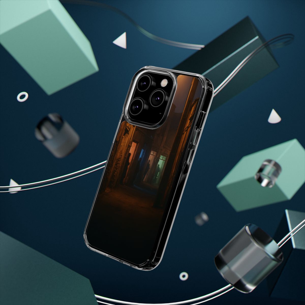 Clear Impact-Resistant Apple iPhone Cases - Nocturnal Shadows Cinematic Alleyway | iPhone 17 Pro Max, 17 Pro, 17 Air & More