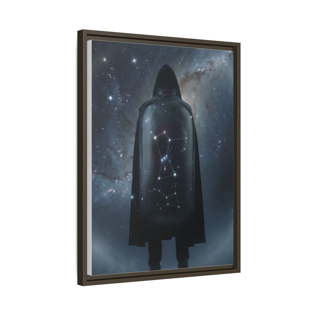 Framed Matte Canvas - Cosmic Sentinel — Espresso / 1.25" (8×10, 9×12, 11×14, 12×16, 10×20, 12×18, 16×20, 16×24, 18×24, 12×36, 20×24, 16×32, 20×30, 24×30, 24×32, 16×48, 24×36, 24×48, 30×40, 20×60, 32×48, 30×60 & 40×60)