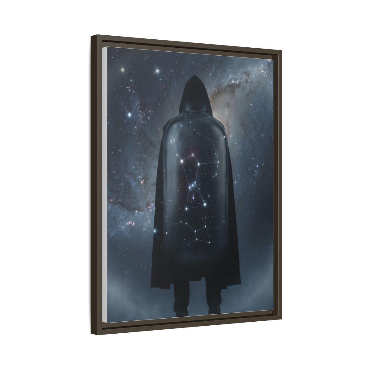 Framed Matte Canvas - Cosmic Sentinel — Espresso / 1.25" (8×10, 9×12, 11×14, 12×16, 10×20, 12×18, 16×20, 16×24, 18×24, 12×36, 20×24, 16×32, 20×30, 24×30, 24×32, 16×48, 24×36, 24×48, 30×40, 20×60, 32×48, 30×60 & 40×60)