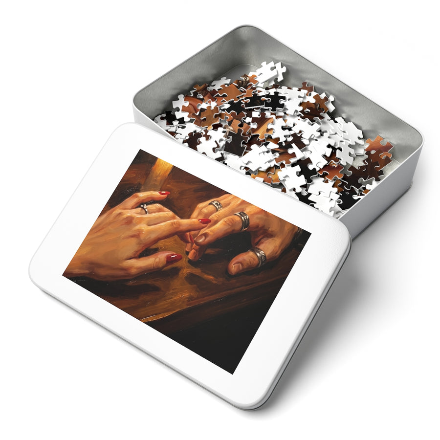 Puzzle in Metalldose – Kerzenschein-Romantik