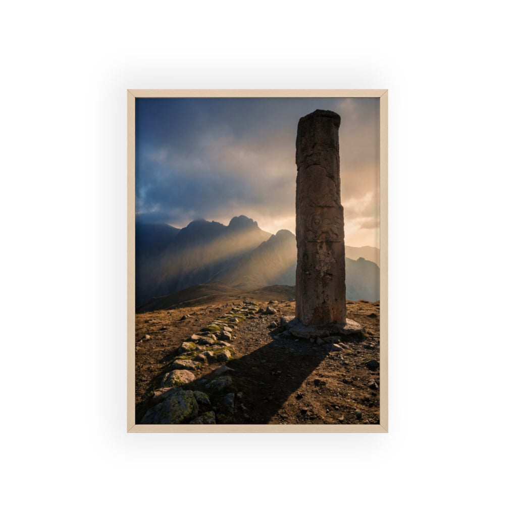 Wooden Framed Poster - Mystic Peak