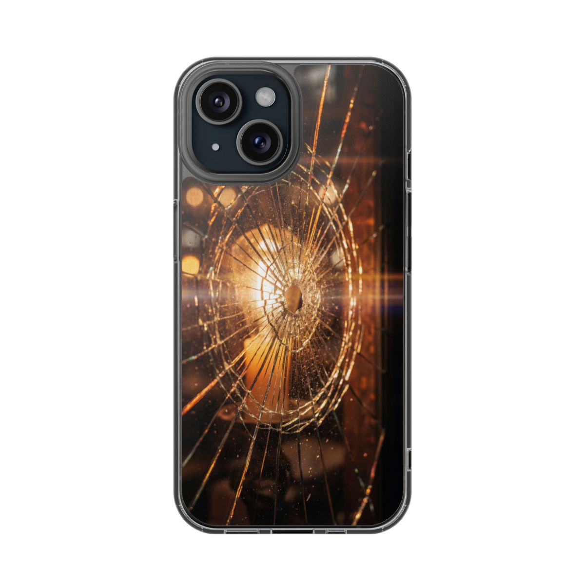 Clear Impact-Resistant Case - Fractured Glow