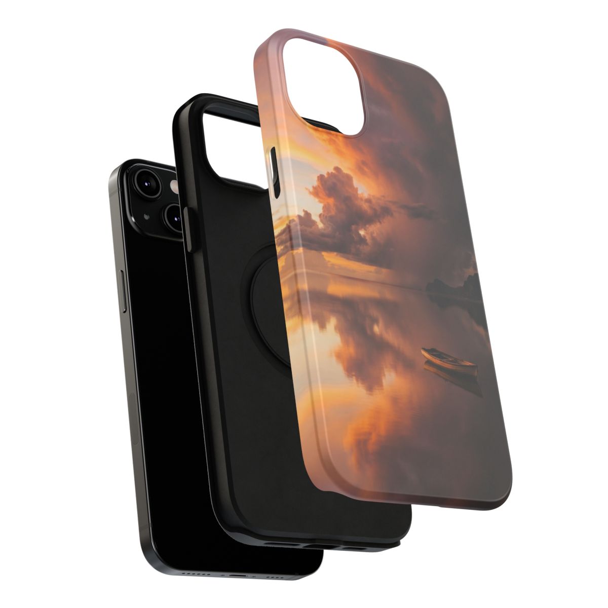 Impact-Resistant Apple iPhone Cases - Serene Tempest Sunset Lake | iPhone 17 Pro Max, 17 Pro, 17 Air & More