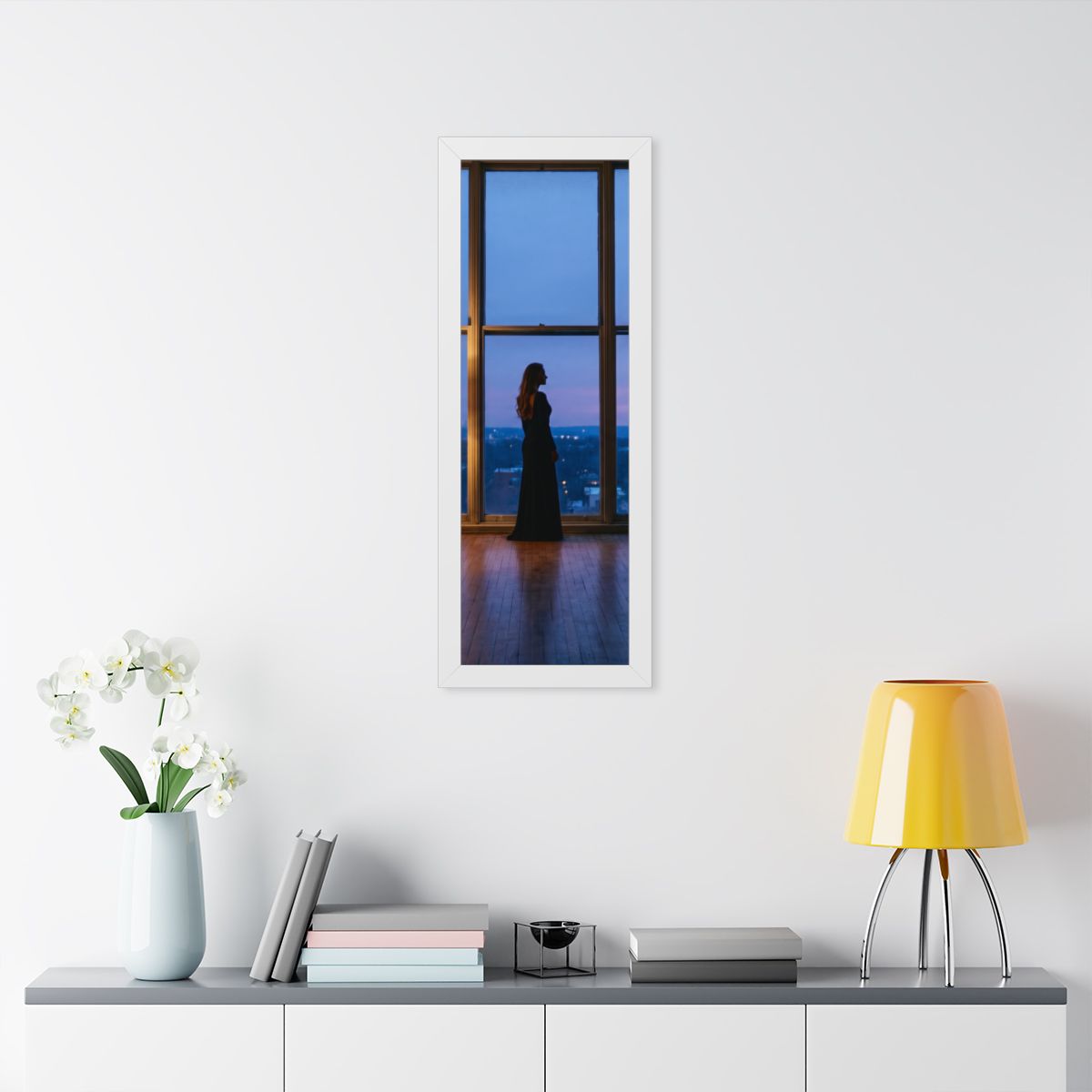 Framed Vertical Poster - Twilight Solitude — White (11×14......