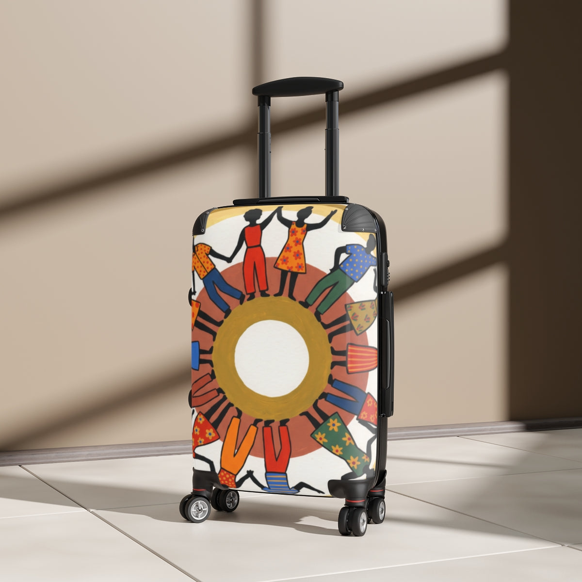 Luggage Suitcase - Unity Mandala Folk Art | Echovira Gallery