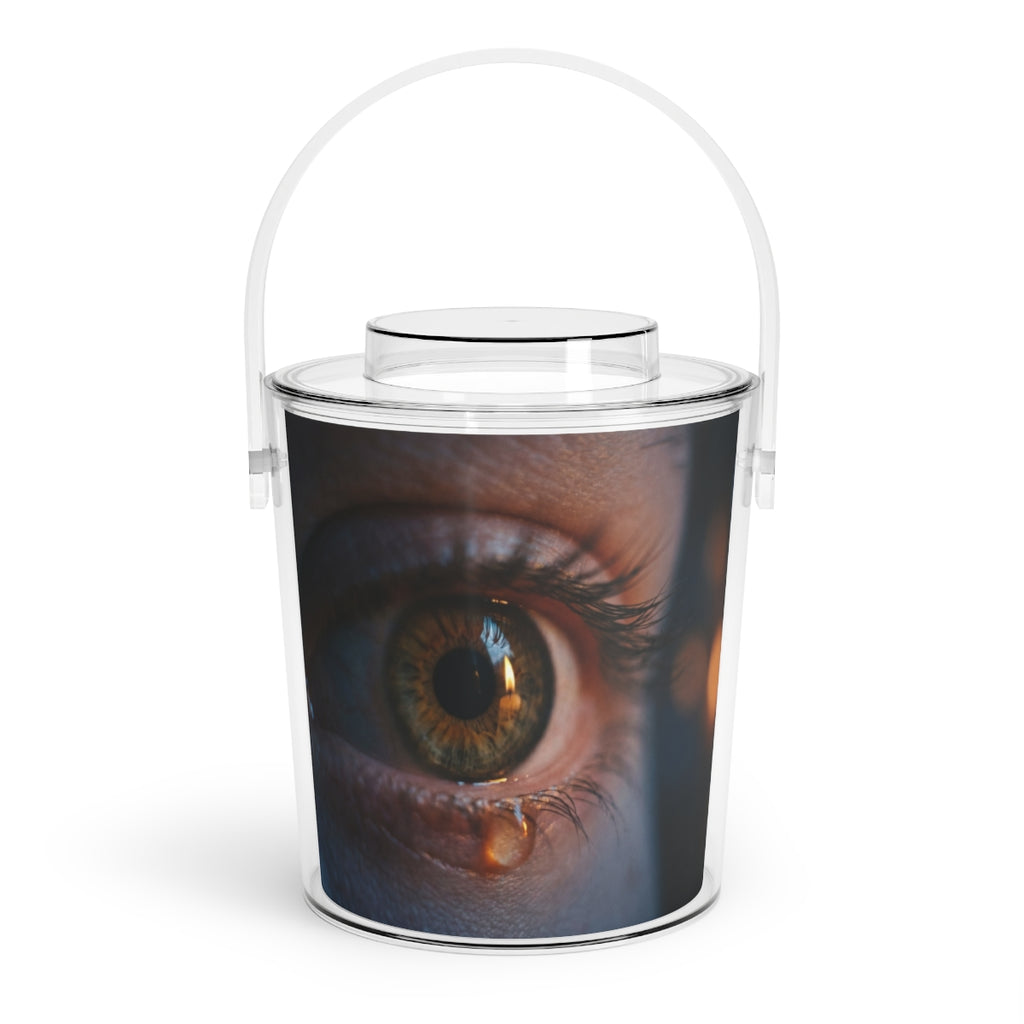 Ice Bucket with Tongs - Ice Bucket - Luminous Reflection