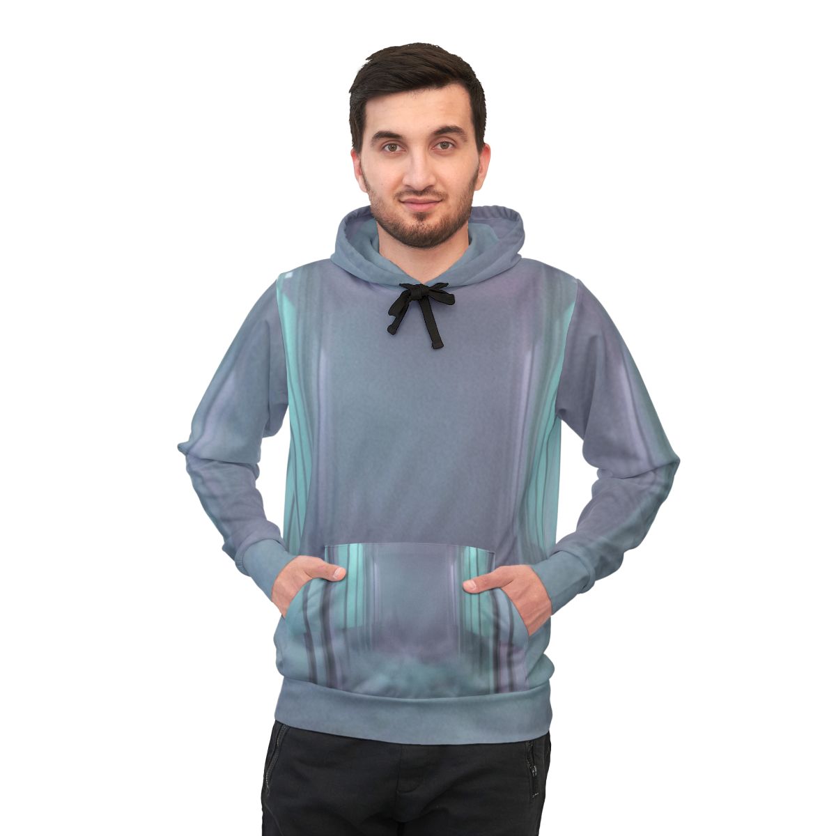 Men's Athletic Hoodie - Liminal Fog Office | Echovira...