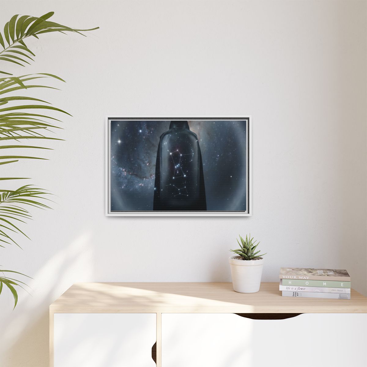 Matte Canvas, Framed - Cosmic Sentinel Orion Constellation...
