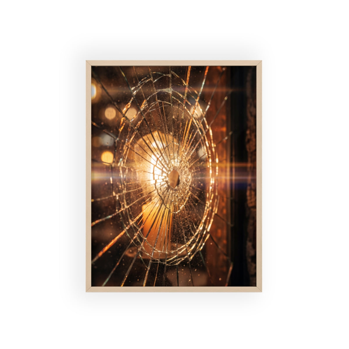Wood Framed Poster - Cinematic Fracture