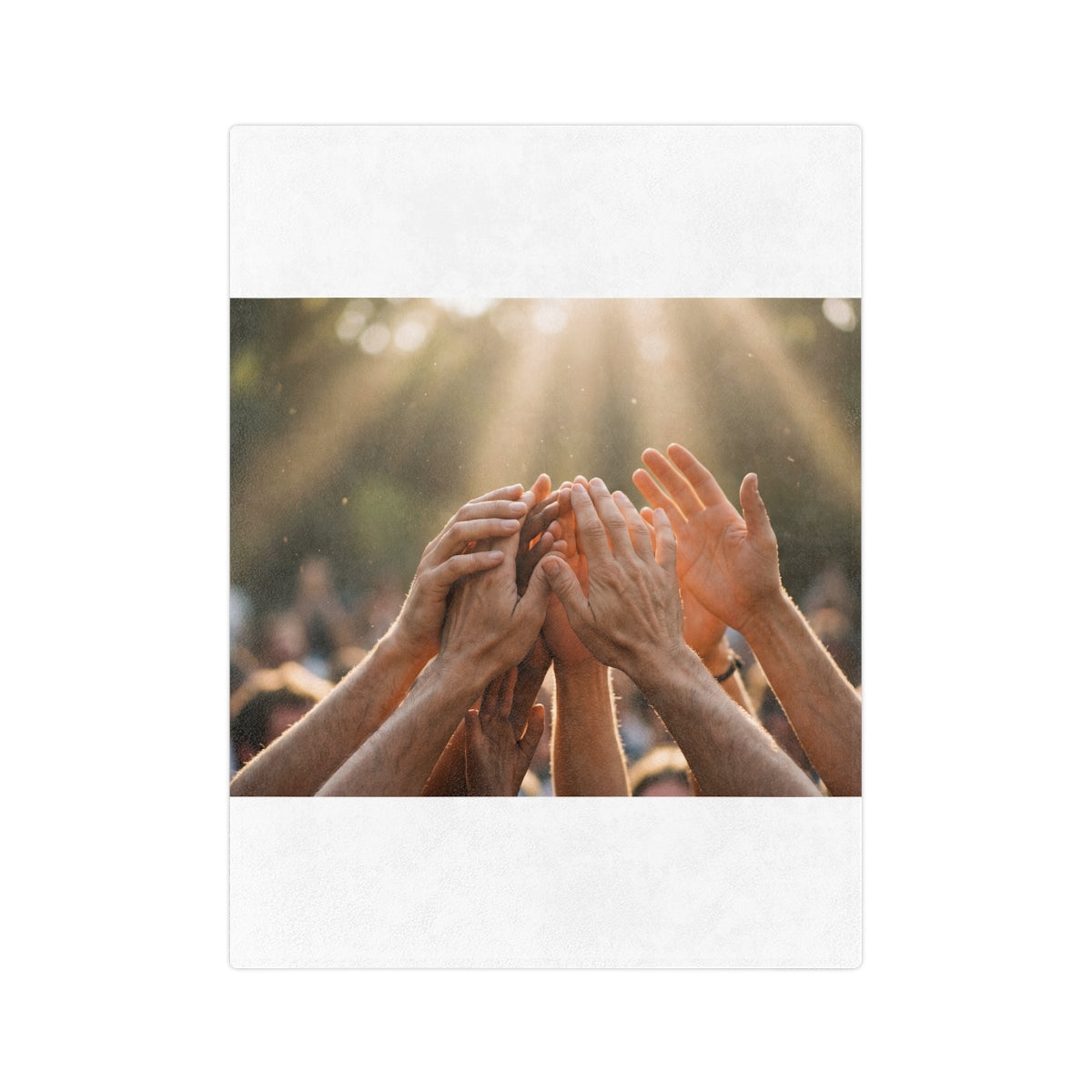 Velveteen Microfiber Blanket - Golden Rays of Unity Wall Art...