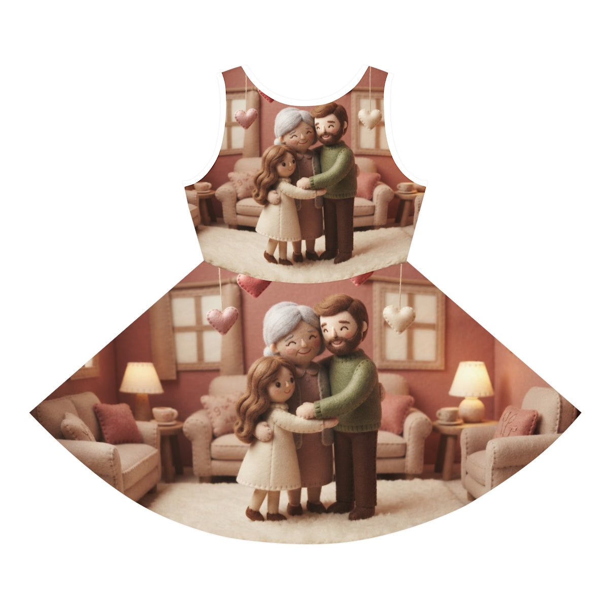 Girls' Sleeveless Sundress - Sweet Hugs | Echovira Gallery