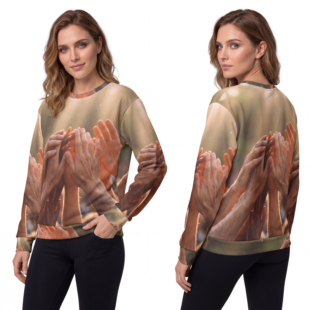 Unisex Sweatshirt - Golden Rays of Unity Wall Art | Echovira...