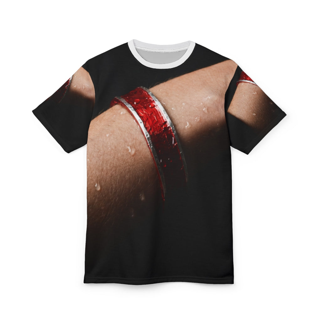 Unisex Cut & Sew Tee - Crimson Pulse | Echovira Gallery