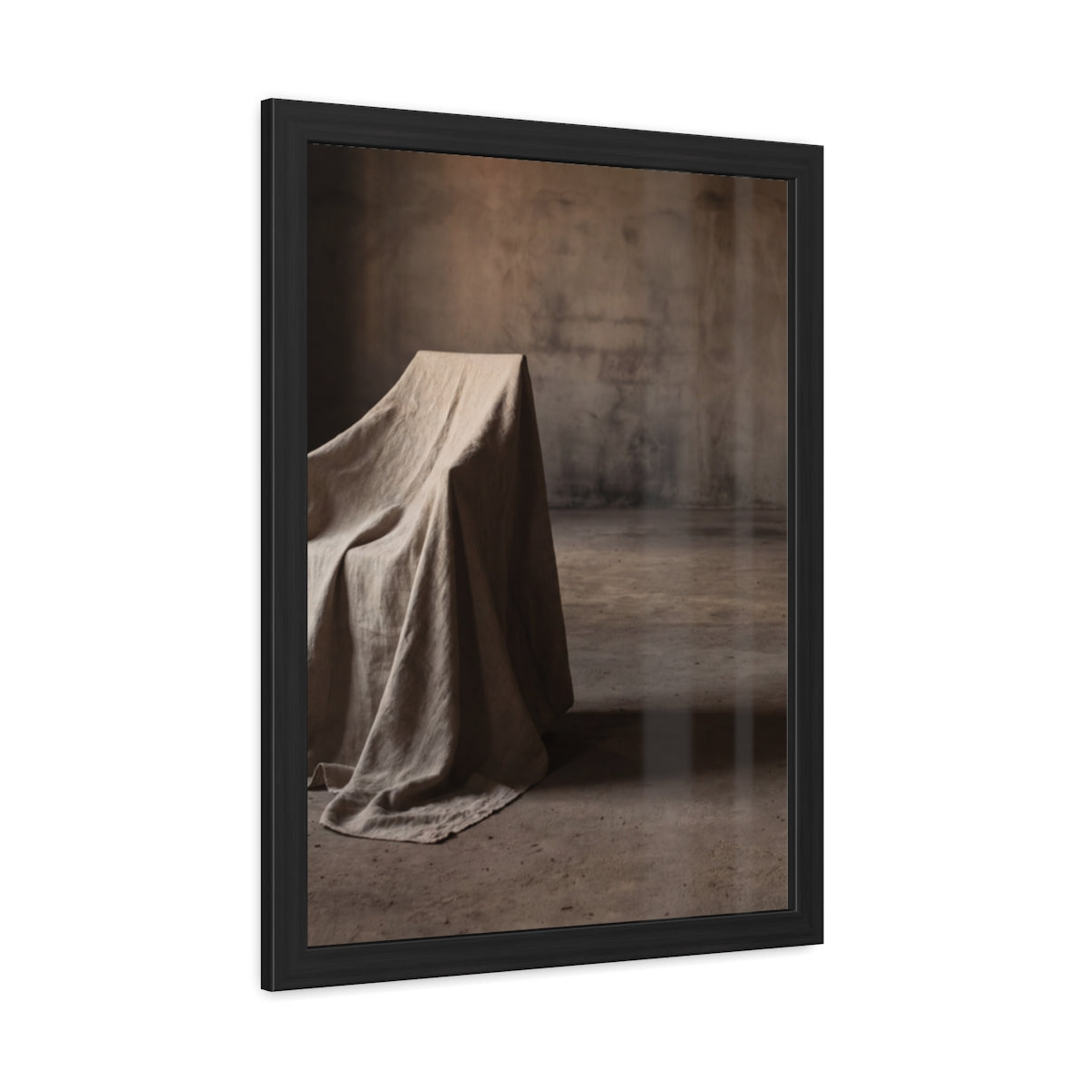 Framed Poster - Draped Minimalist Form — Portrait