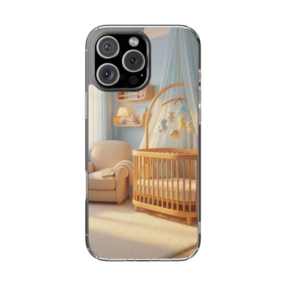 Clear Impact-Resistant Cases - Soft Blue Clear Phone Case...