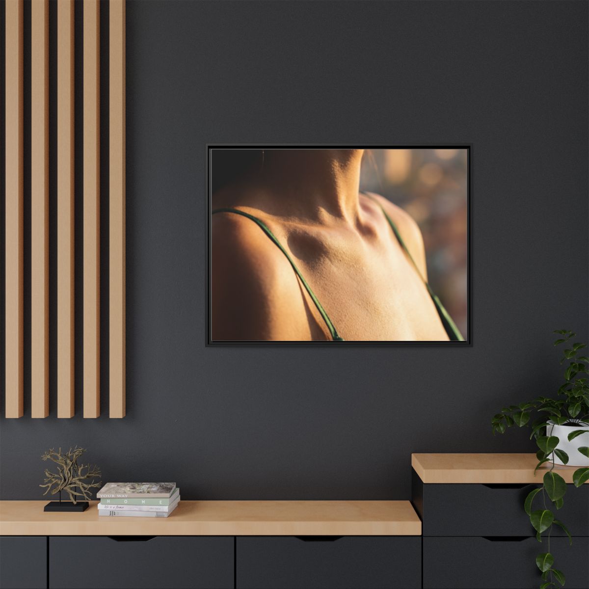 Matte Canvas Framed - Golden Hour Portrait — Black / 1.25"