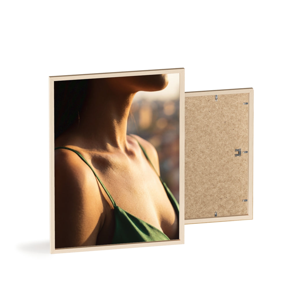 Poster with Wooden Frame - Sunlit Portrait