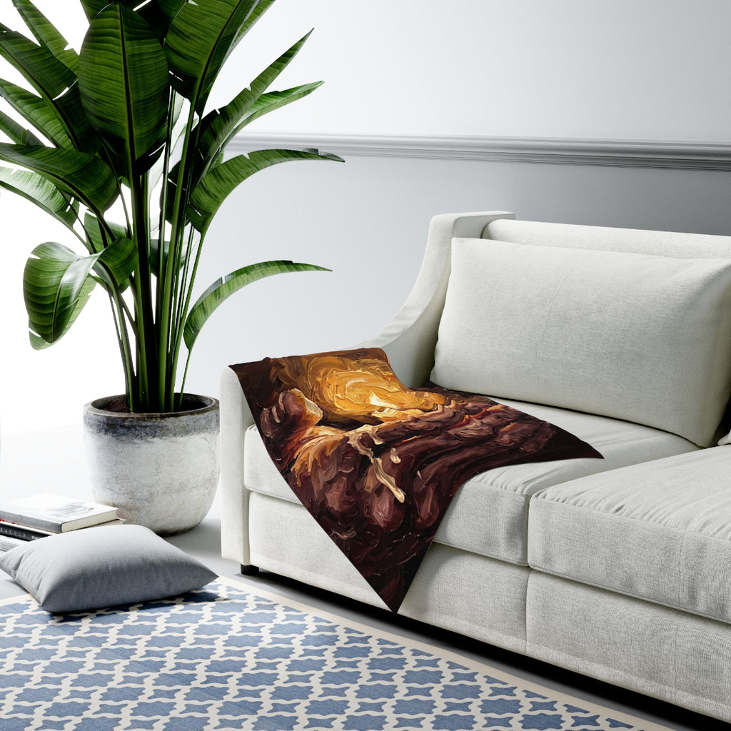 Baby Swaddle Blanket with Candle Flame Art