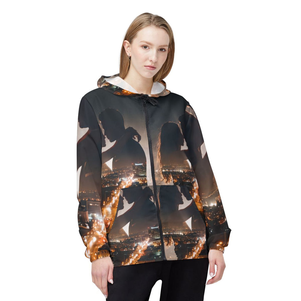 Unisex Windbreaker - Midnight City Skyline | Echovira...